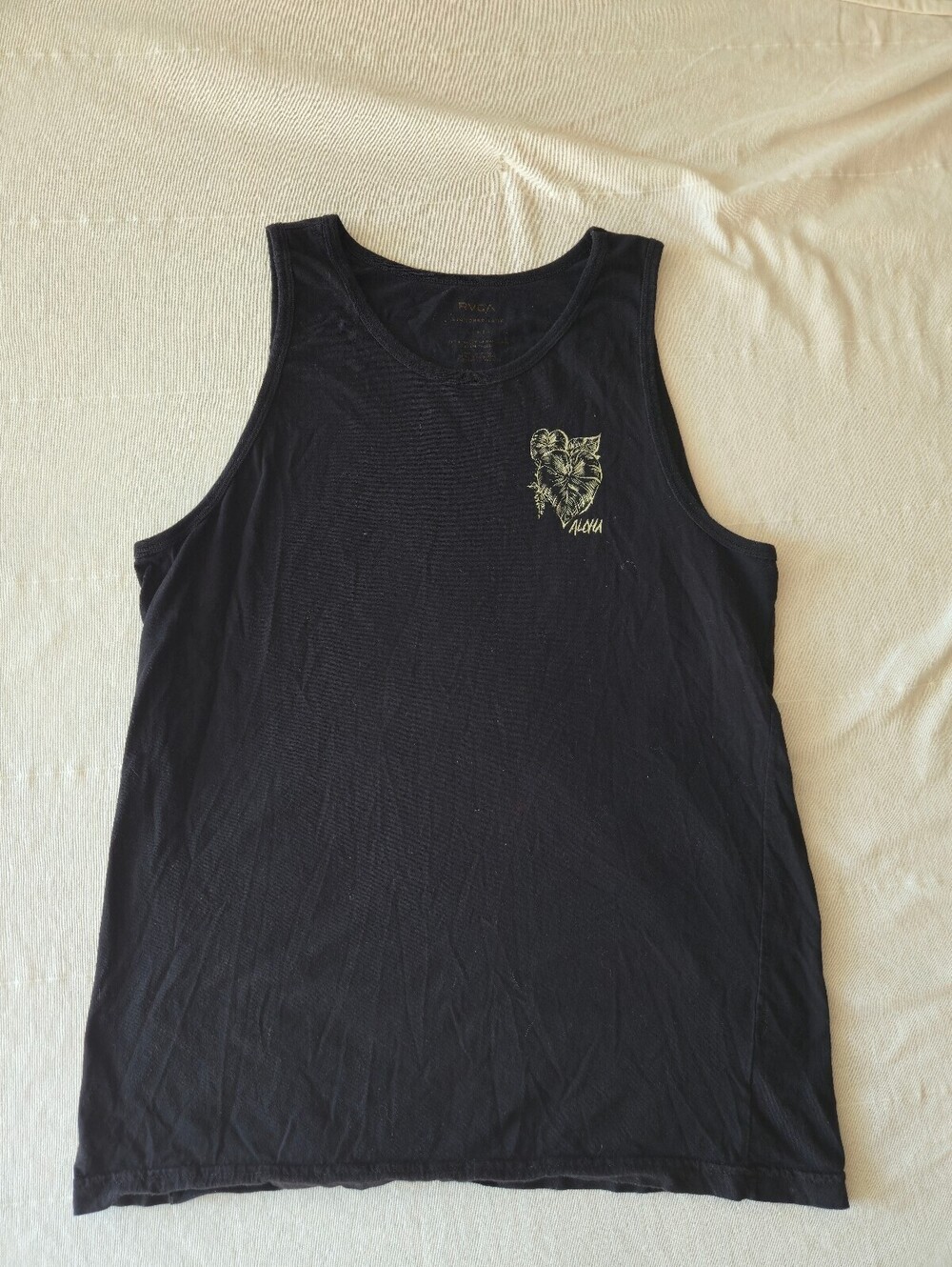 RVCA Standard Tank Top Black Size Large